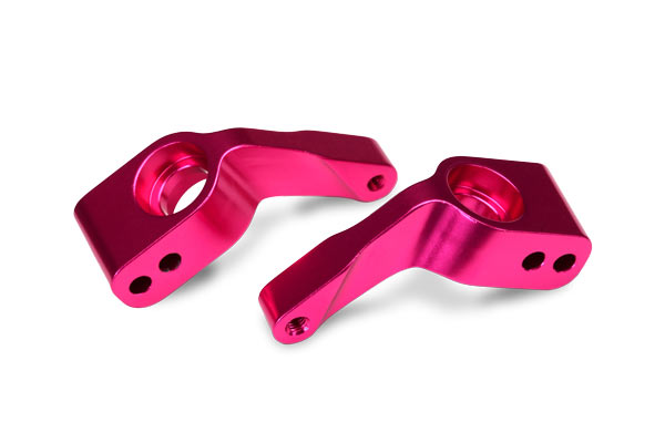Traxxas Aluminum Stub Axle Carriers (Pink) (4) / 5x11mm bearings - Click Image to Close