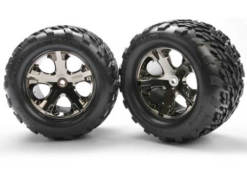 Traxxas 2.8" Talon Rear Tires w/All-Star Wheels (2) (Blk Chrme)
