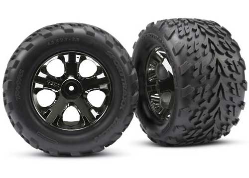 Traxxas Talon 2.8" Front Tires w/All-Star Wheels (2)(Blk Chrme) - Click Image to Close