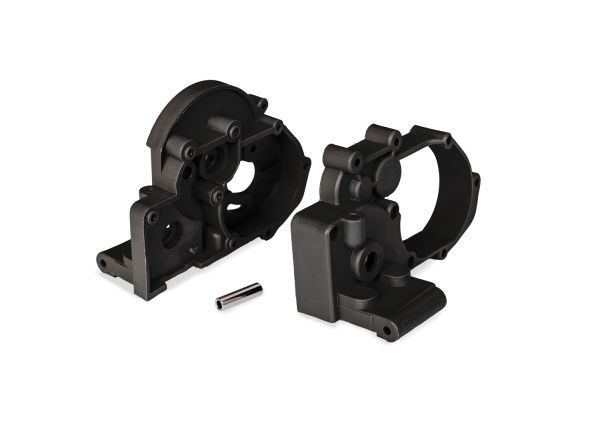 Traxxas Gearbox Halves (L&R) w/Idler Gear Shaft - Black