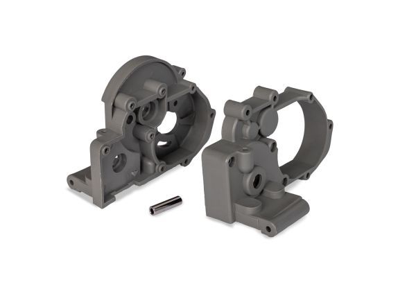 Traxxas Gearbox Halves (L&R) w/Idler Gear Shaft - Slate Gray