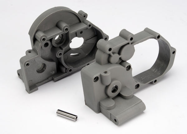 Traxxas Gearbox Halves w/Idler Shaft (Gray) - Click Image to Close