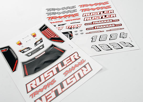 Traxxas Decal Sheets, Rustler