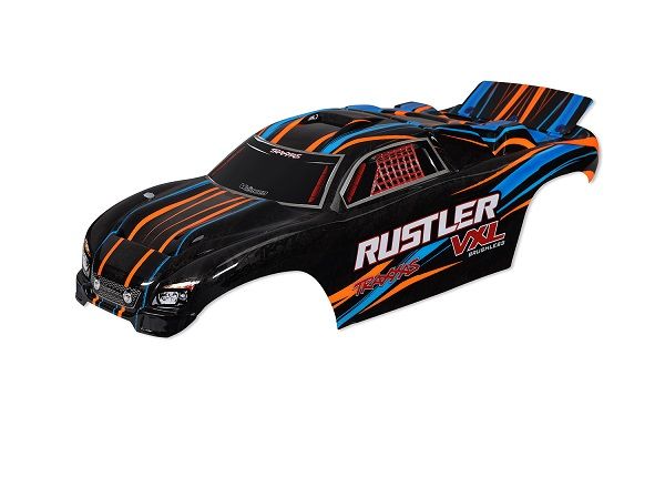 Traxxas Body, Rustler VXL, Orange (Painted, Decals Applied)