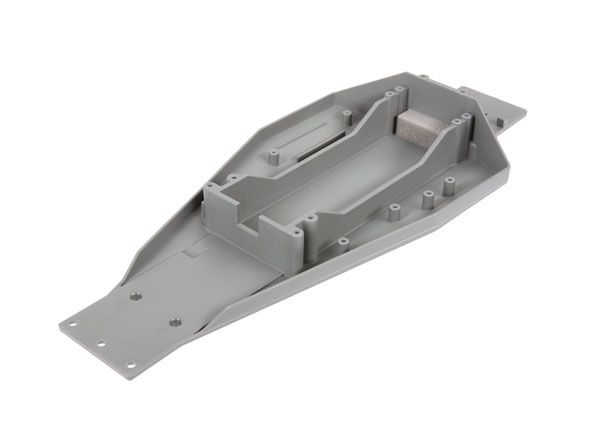 Traxxas Lower chassis (gray) (166mm long battery compartment)