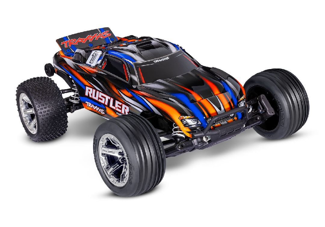 Traxxas 1/10 Rustler BL-2S 2wd RTR - Orange w/ Charger&Battery