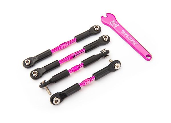 Traxxas Aluminum Turnbuckle Camber Link Set (Pink) (4) - Click Image to Close