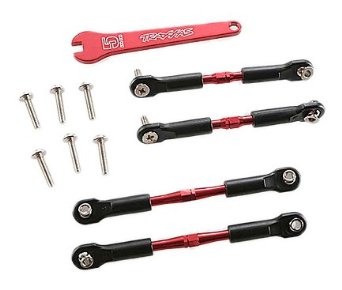 Traxxas Aluminum Turnbuckle Camber Link Set (Red) (4) - Click Image to Close