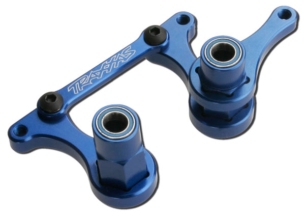 Traxxas T6 Aluminum Steering Bellcrank, Drag Link & 5x8mm Ball Bearings (Blue)