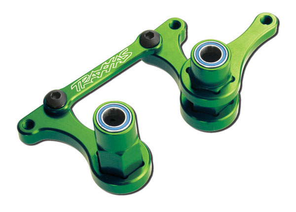 Traxxas T6 Aluminum Steering Bellcrank, Drag Link & 5x8mm Ball Bearings (Green)