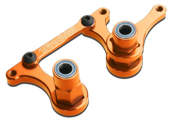 Traxxas T6 Aluminum Steering Bellcrank, Drag Link & 5x8mm Ball Bearings (Orange)