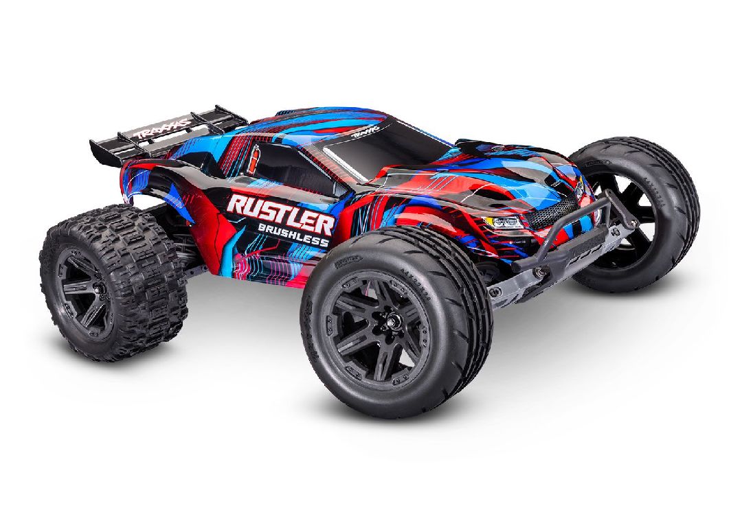 Traxxas 1/10 Rustler HD VX3 BL 2WD RTR - Red