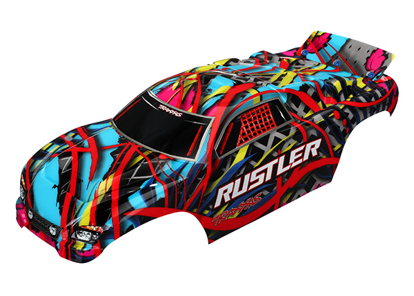 Traxxas Body, Rustler, Hawaiian graphics (painted, decals applied)