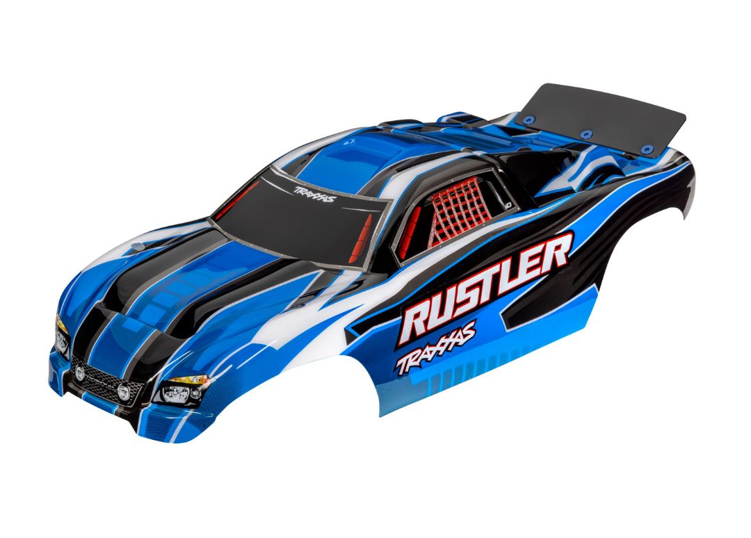 Traxxas Body, Rustler Blue (Painted, Decals Applied)