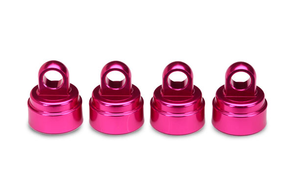 Traxxas Aluminum Ultra Shock Cap (Pink) (4) - Click Image to Close