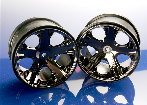 Traxxas Wheels, All-Star 2.8" (Black Chrome) (Electric Rear)