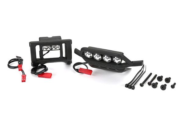 Traxxas LED light set, complete (includes front and rear bumpers with LED light bar, rear LED harness, & BEC Y-harness) - fits 2WD Rustler or Bandit