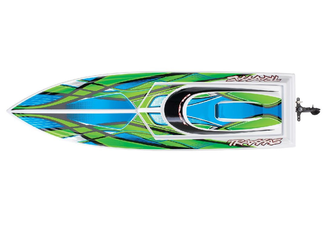 Traxxas Blast 24" High Performance RTR Race Boat - Green - Click Image to Close