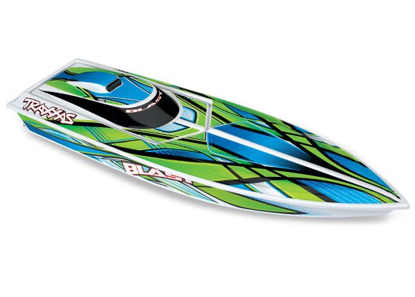 Traxxas Blast 24" High Performance RTR Race Boat - Green - Click Image to Close