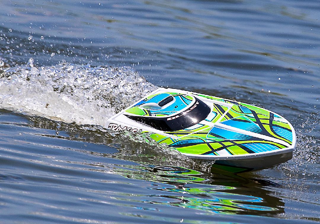 Traxxas Blast 24" High Performance RTR Race Boat - Green - Click Image to Close