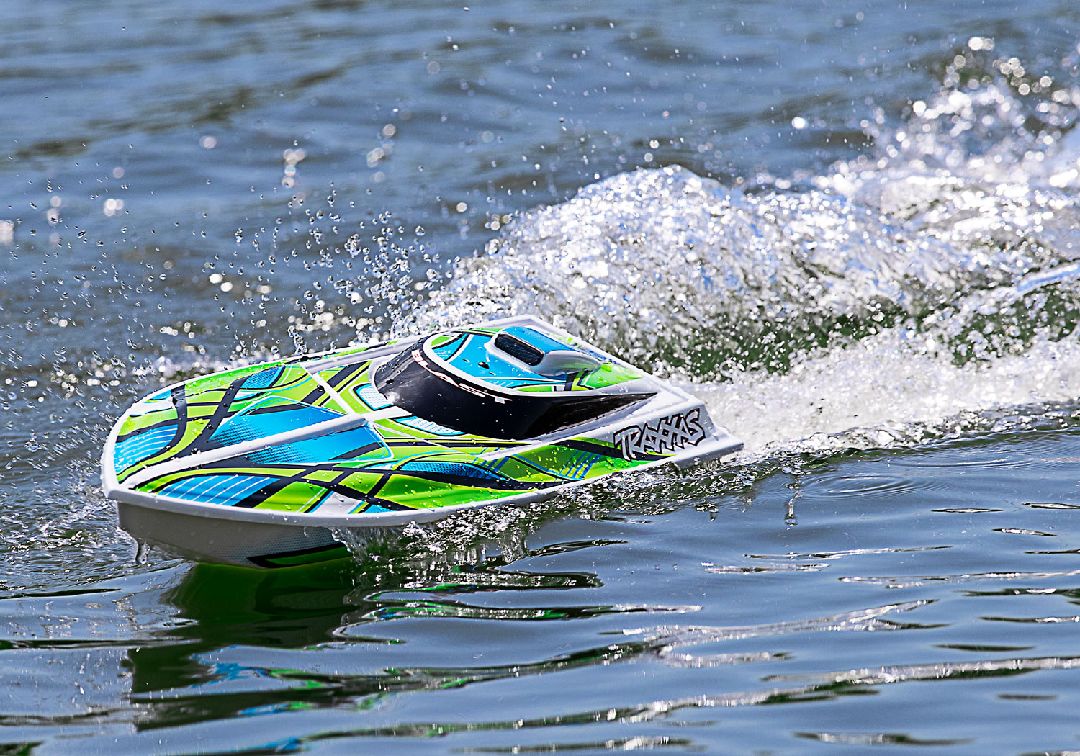 Traxxas Blast 24" High Performance RTR Race Boat - Green - Click Image to Close