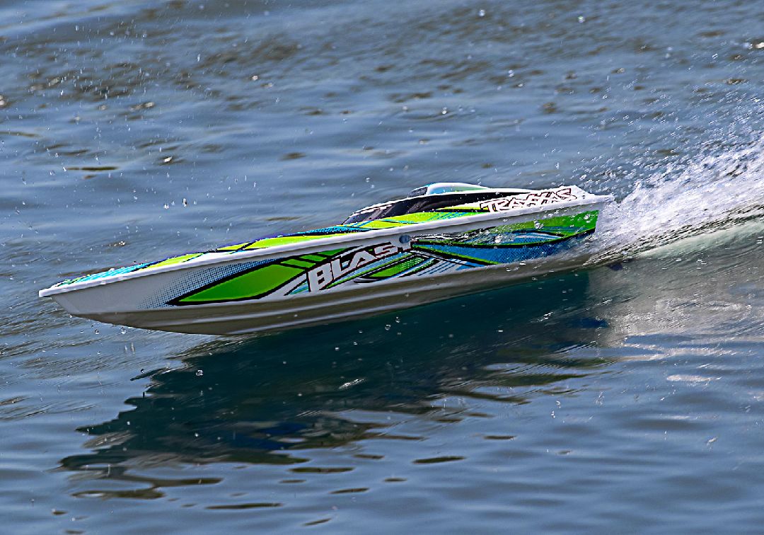 Traxxas Blast 24" High Performance RTR Race Boat - Green - Click Image to Close