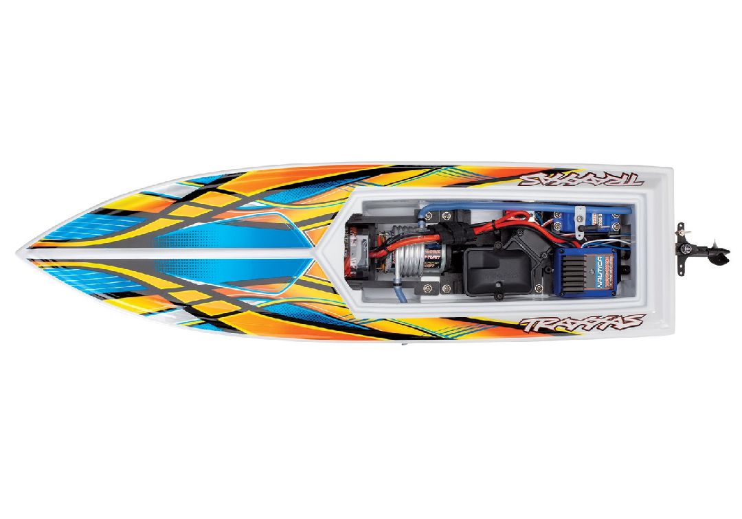 Traxxas Blast 24" High Performance RTR Race Boat - Orange - Click Image to Close