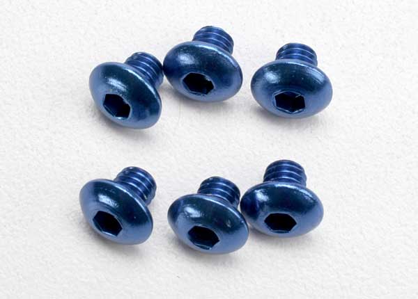 Traxxas 4x4mm Aluminum Button Head Screws (Blue) (6) - Click Image to Close