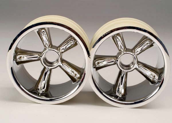 Traxxas Pro-Star Front Wheels (2) (Chrome) (Not Hex)