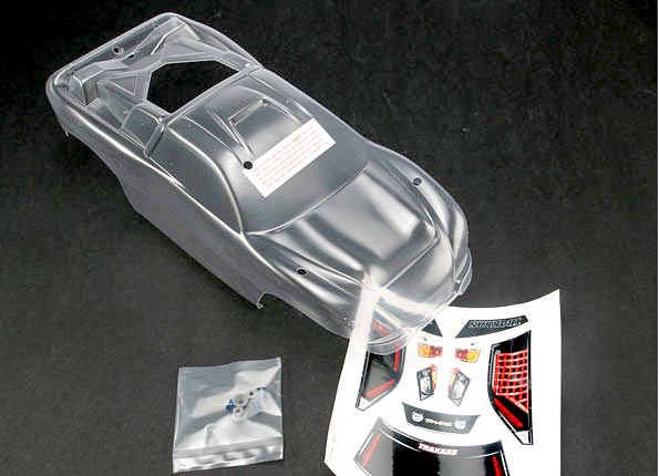 Traxxas Body, Nitro Rustler (Clear, Requires Painting)/Window, G - Click Image to Close