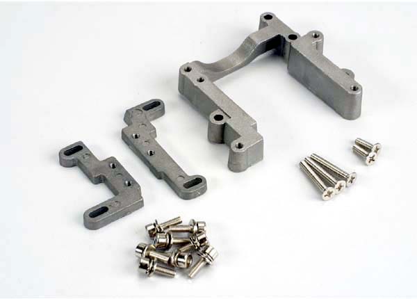 Traxxas Engine mount, 2 piece, aluminum (N. Rustler/Sport) - Click Image to Close