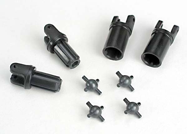 Traxxas Driveshafts, Telescopic (External-Splined (2) & Internal-Splined (2))/ Metal U-Joints (4)