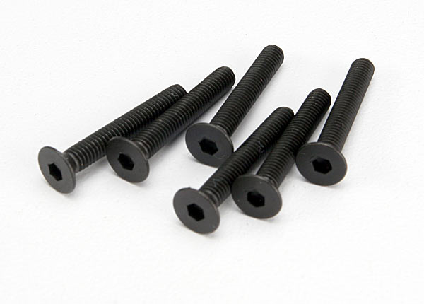 Traxxas Screws, 3x20mm countersunk machine (hex drive) (6)