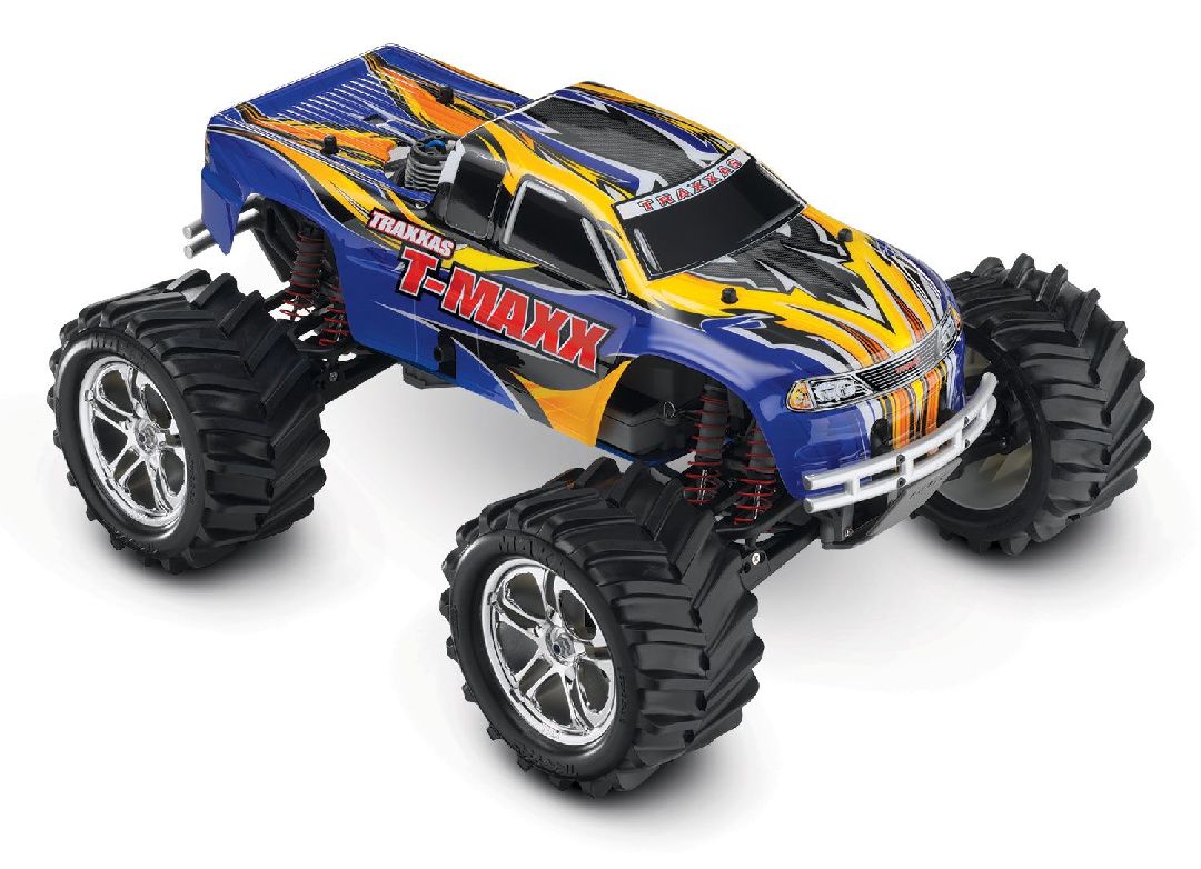 Traxxas T-Maxx Classic 1/10 Scale Nitro Powered 4WD Maxx Monster Truck with TQ 2.4 Ghz Radio System (Blue)