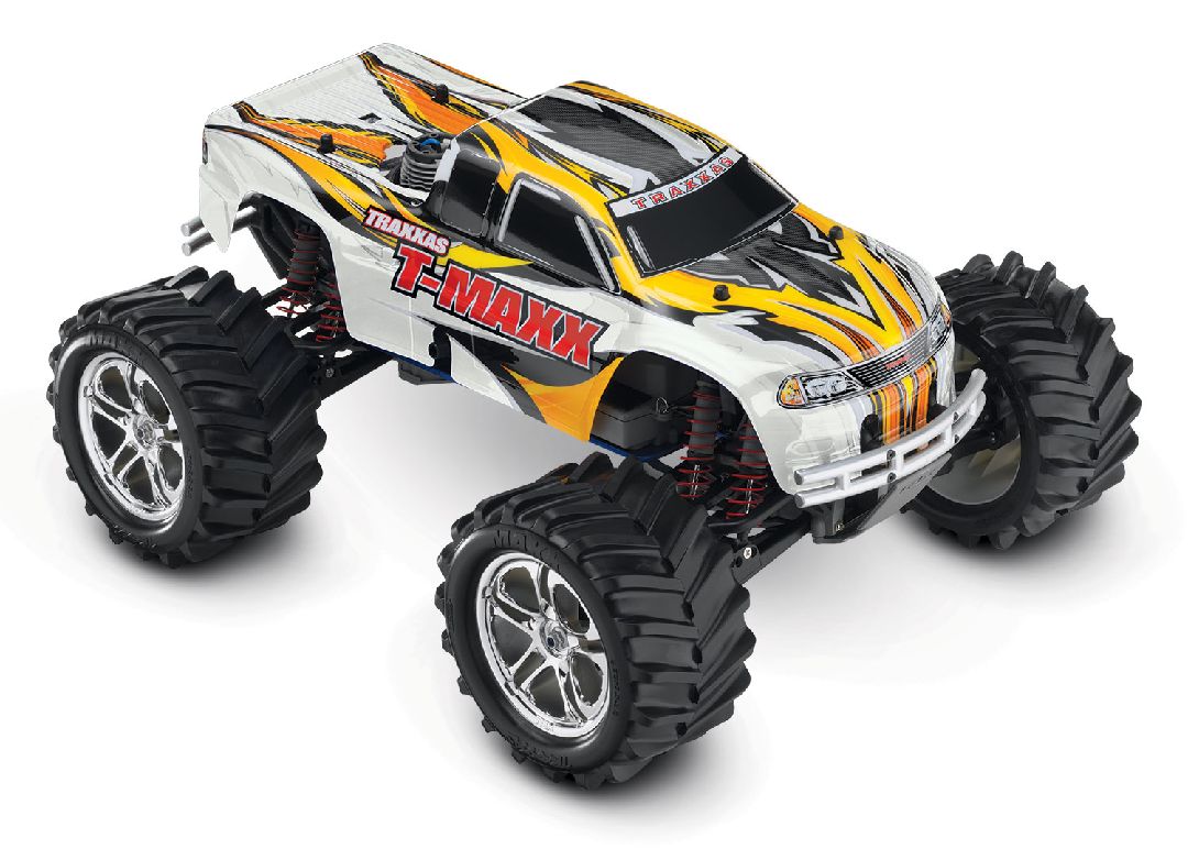 Traxxas T-Maxx Classic 1/10 Scale Nitro Powered 4WD Maxx Monster Truck with TQ 2.4 Ghz Radio System (White)