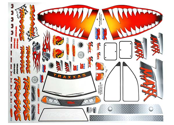 Traxxas Decal Sheet, Jaws T-Maxx