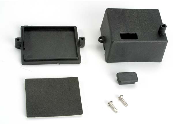 Traxxas Box, Receiver/ X-Tal Access Rubber Plug/ Adhesive Foam C