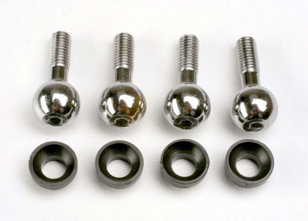 Traxxas Pivot balls (4)/ pivot ball cap bushings (4) - Click Image to Close