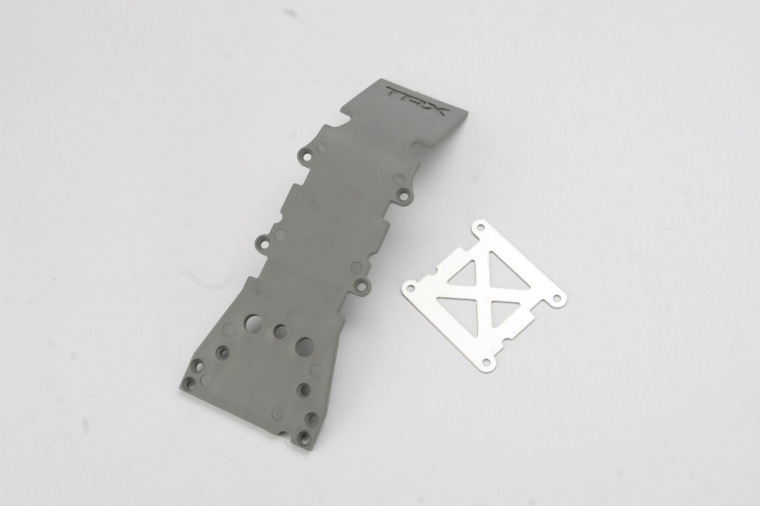 Traxxas Front Skidplate (Grey) (TMX, TMX 3.3) - Click Image to Close