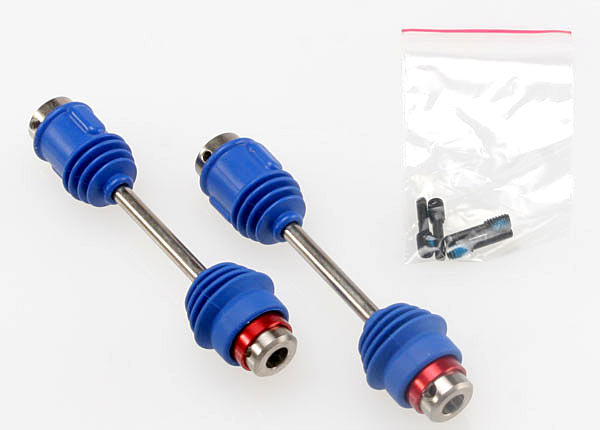 Traxxas Driveshafts, Center E-Maxx (Steel Constant-Velocity) Front (1)/ Rear (1) (Assembled With Inner And Outer Dust Boots, For E-Maxx)