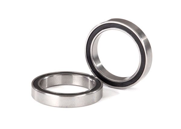 Traxxas Ball bearings, black rubber sealed (17x23x4mm) (2)
