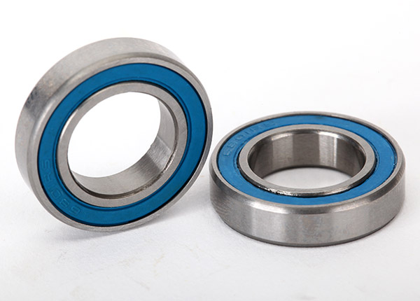 Traxxas Ball bearings, blue rubber sealed (12x21x5mm) (2) - Click Image to Close