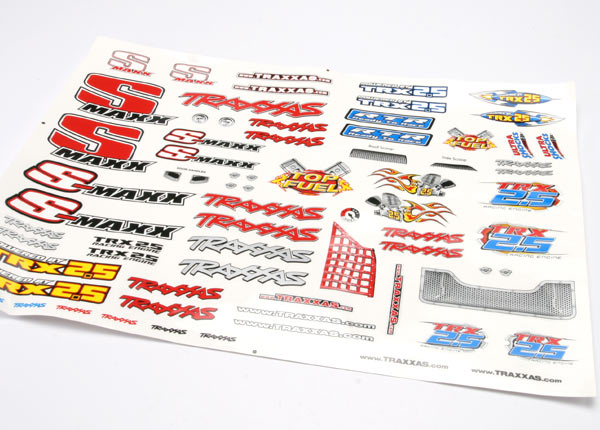 Traxxas Decal Sheet, Stadium Maxx (Includes Window/Grill Decals)