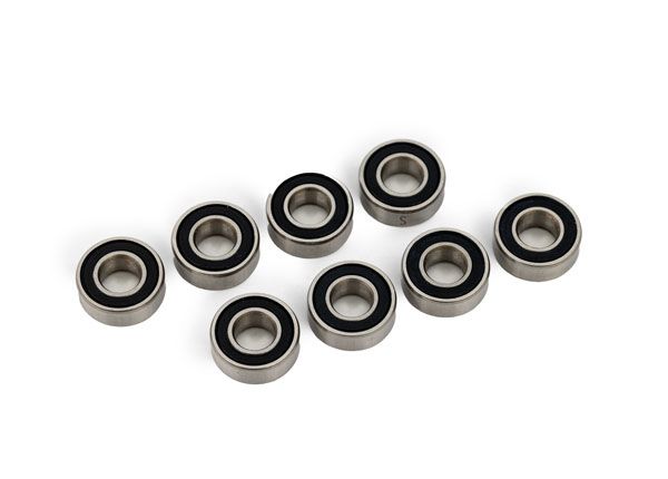 Traxxas Ball bearing, black rubber sealed, SS (5x11x4mm) (8)