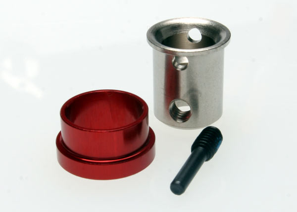 Traxxas Drive Cups (1) (Attaches To T-Maxx/E-Maxx Diff Input Shaft)/ Screw Pin, M4/15 (1) Sleeve (1) (Steel Cv Center Driveshafts)