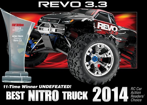 Traxxas Revo 3.3 4WD RTR Nitro Monster Truck - Blue - Click Image to Close