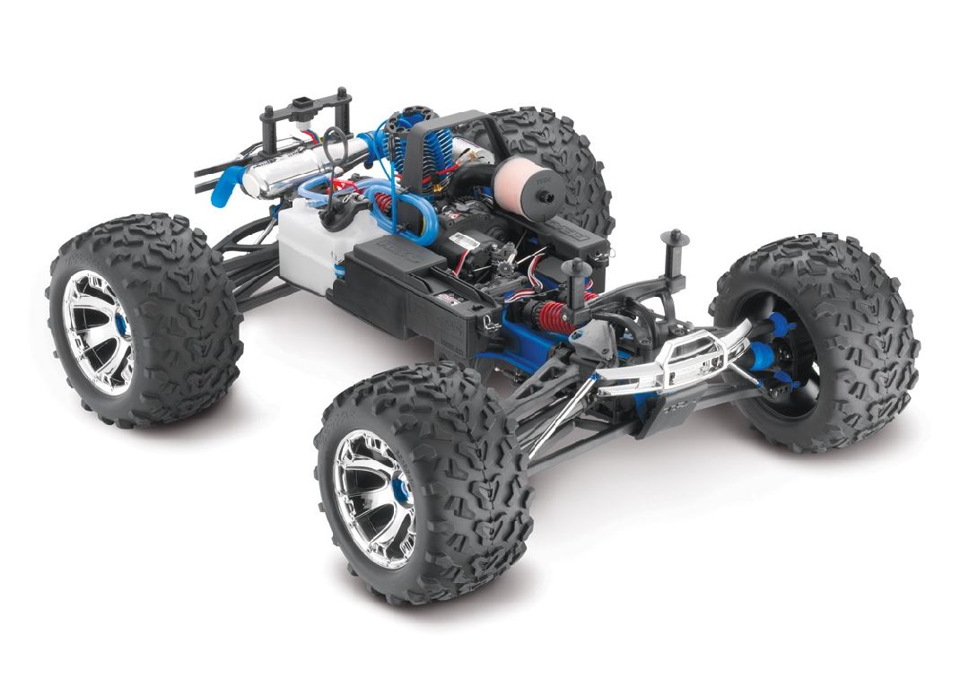 Traxxas Revo 3.3 4WD RTR Nitro Monster Truck - Blue - Click Image to Close