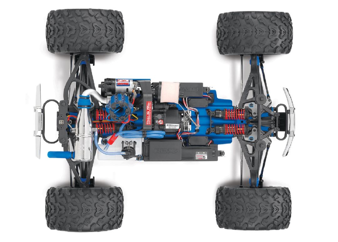 Traxxas Revo 3.3 4WD RTR Nitro Monster Truck - Blue - Click Image to Close