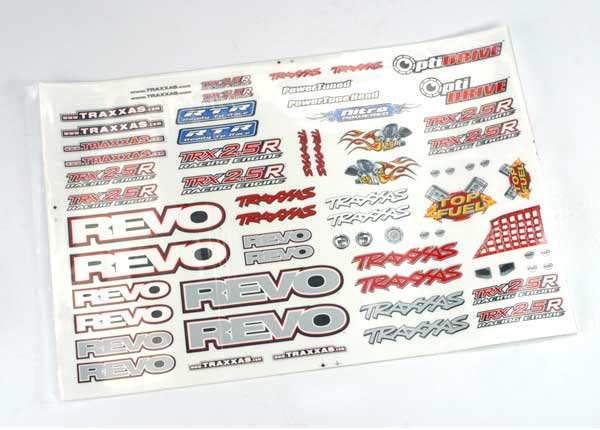 Traxxas Decal Set, Revo (Revo Logos And Graphics Decal Sheet)