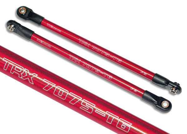 Traxxas Push rod (aluminum) (assembled with rod ends) (2) (red) - Click Image to Close